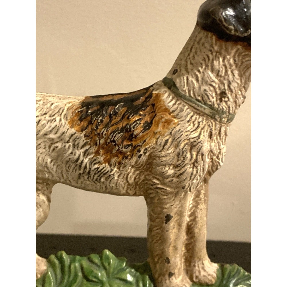 Hubley Cast Iron Airedale Fox Terrier Dog Bookend Doorstop #294 Vintage Fine - Picture 14 of 16